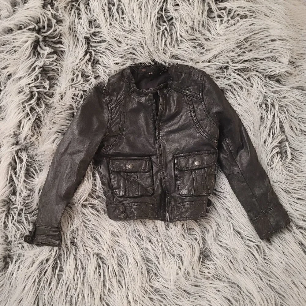 Maje kids leather jacket